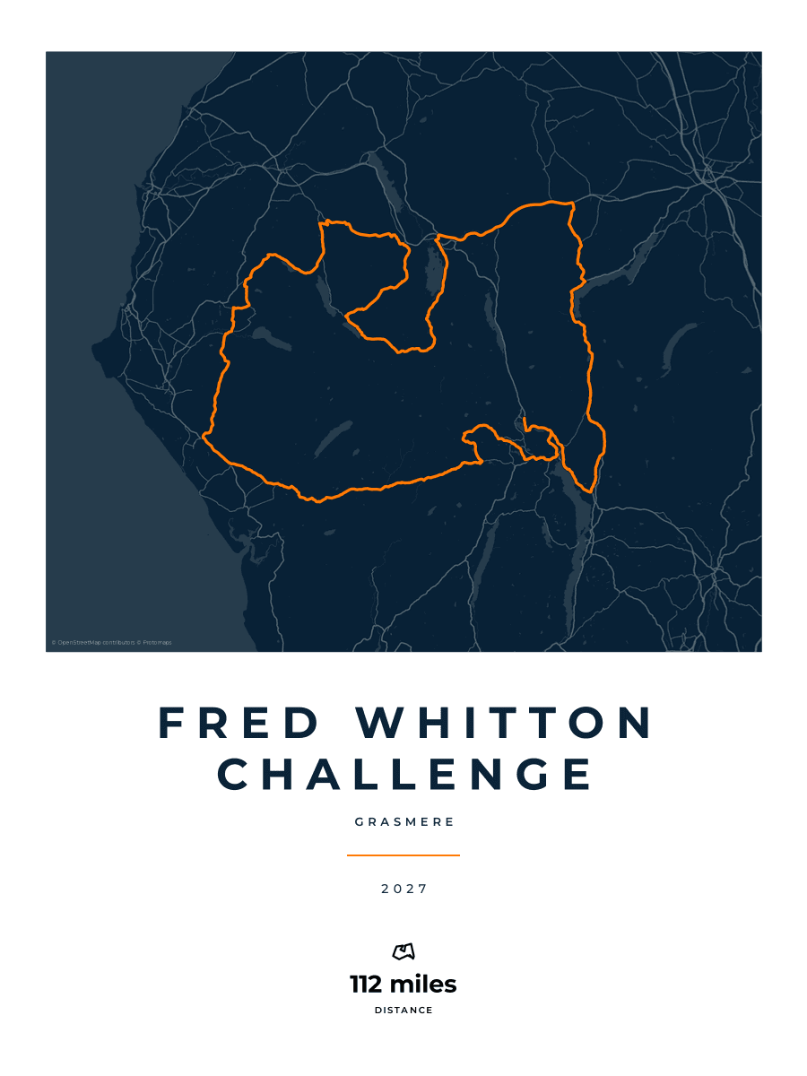 Fred Whitton Challenge route poster preview in the Race Blueprint artwork style