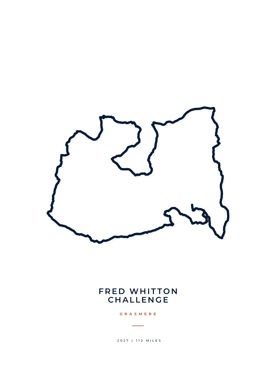 Fred Whitton Challenge route poster preview in the Minimal artwork style