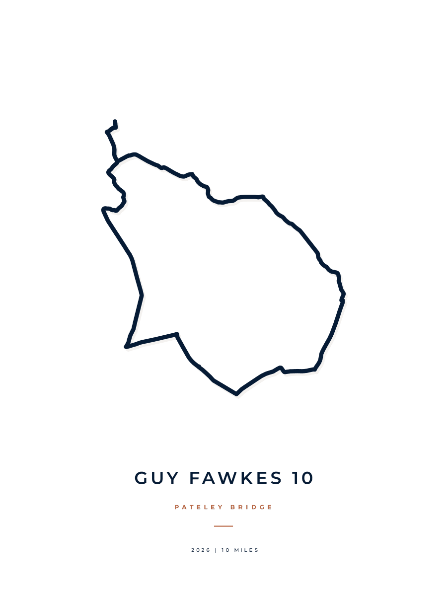 Guy Fawkes 10 route map poster preview in the Minimal artwork style