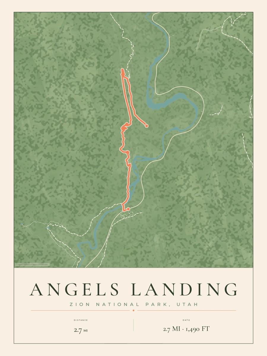 Angels Landing route map