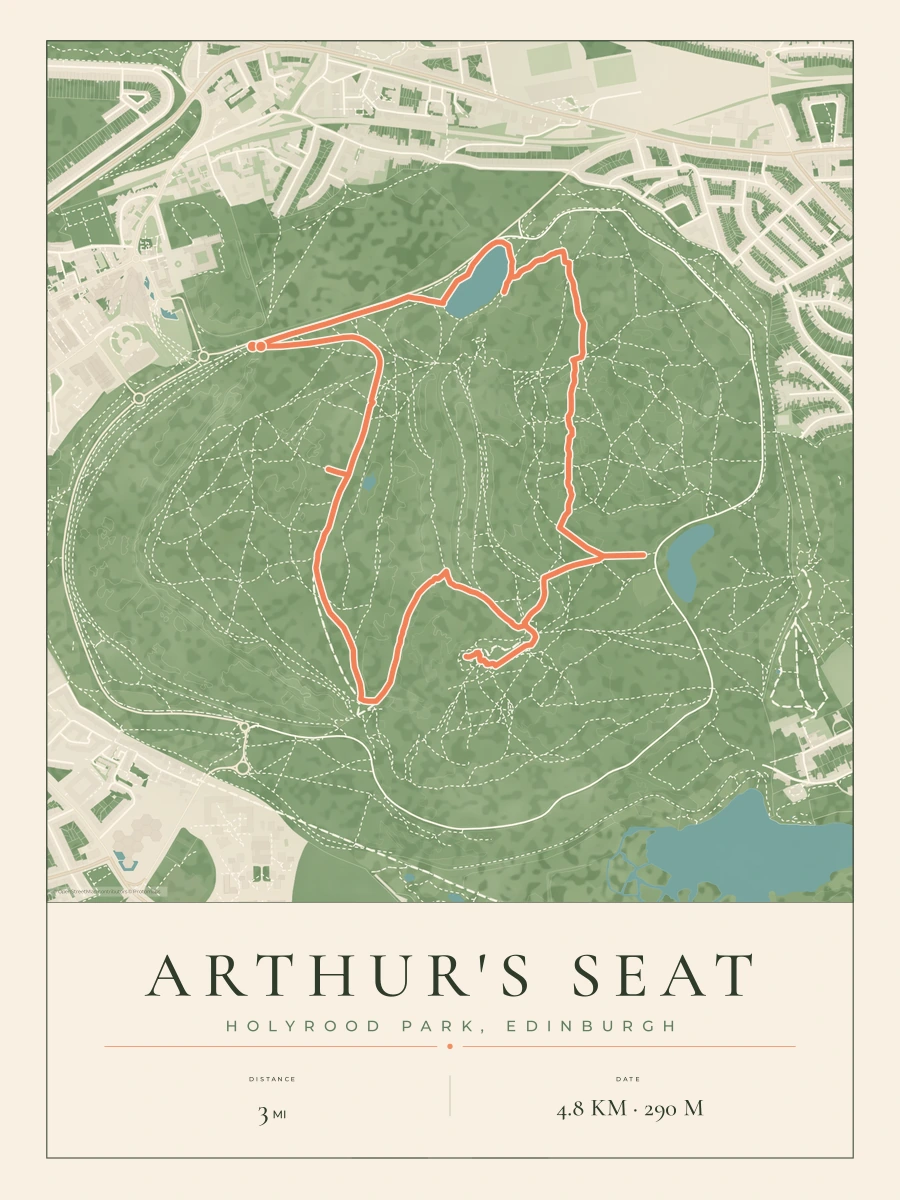 Arthur's Seat route map