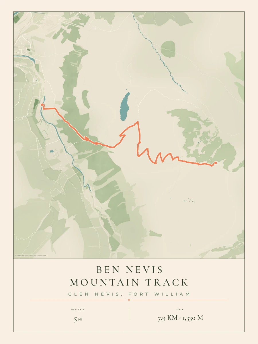 Ben Nevis route map