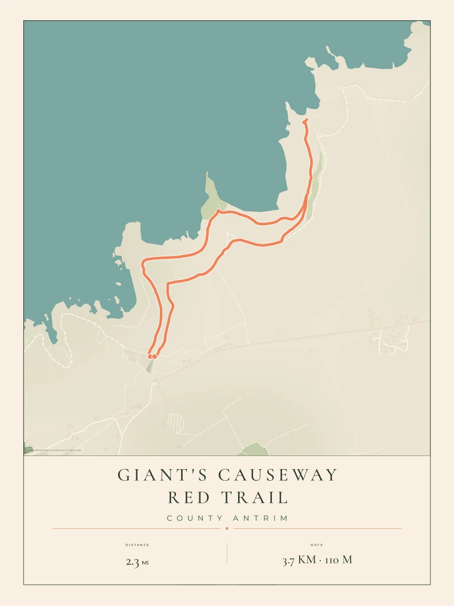 Giant's Causeway route map