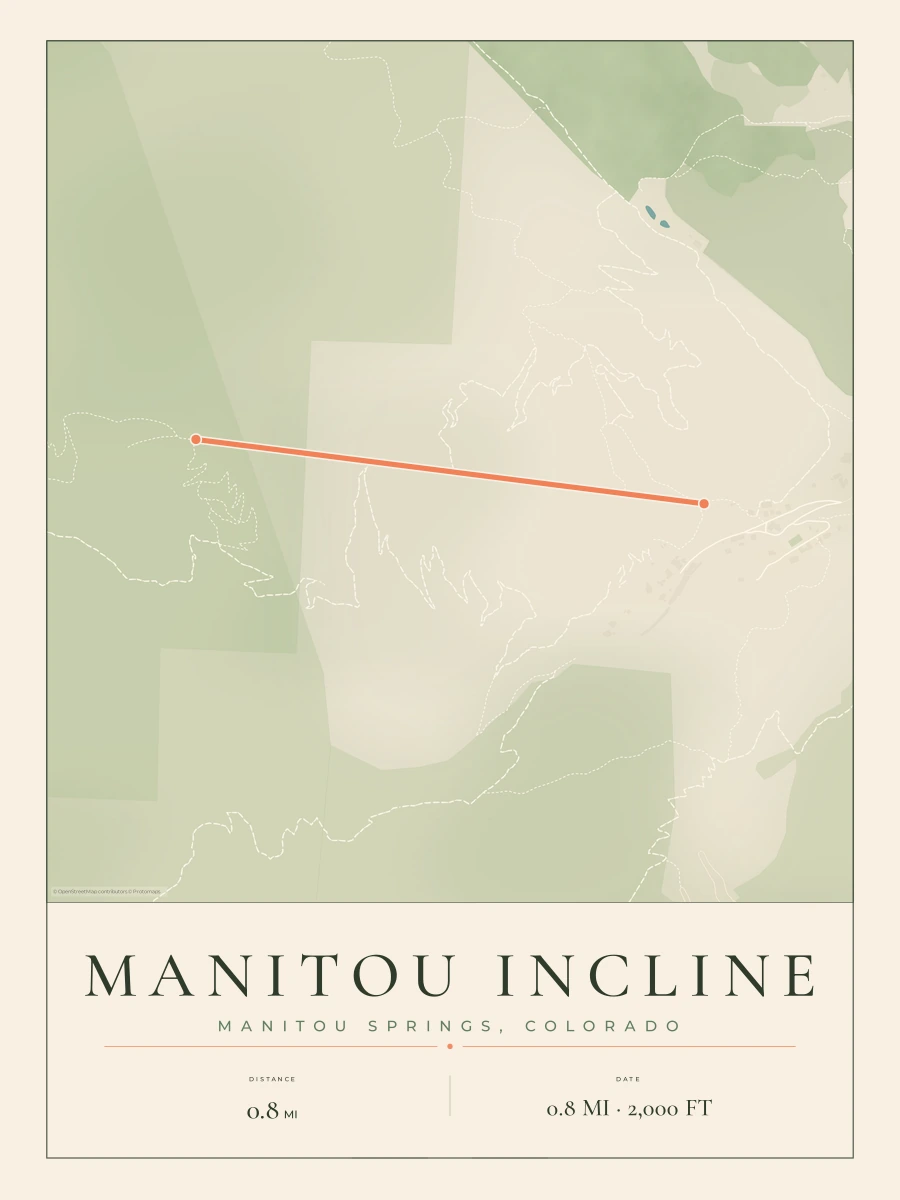 Manitou Incline route map