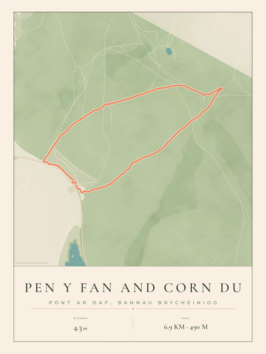 Pen y Fan route map